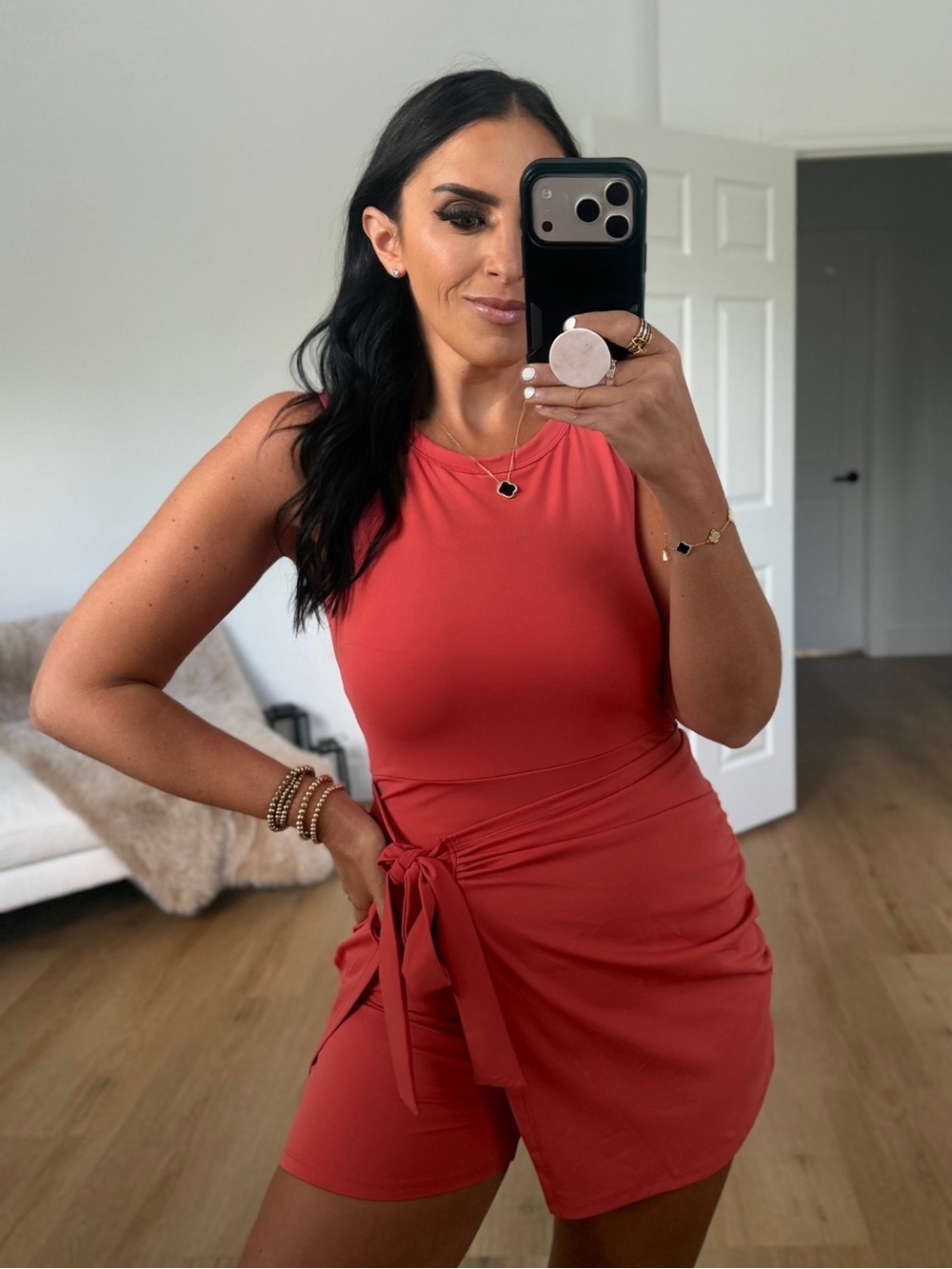Sleeveless Bodycon Tie dress shorts size small